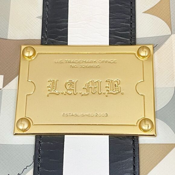 L.A.M.B. by Gwen Stefani Y2K Marsala Cambridge bowling bag style handbag - Picture 3 of 16